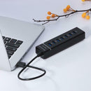 7 Port USB 3.0 Hub Splitter High Speed 5Gbps USB 3.0 Expander for PC Laptop