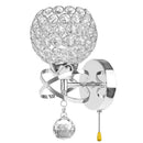 Led Modern Crystal Wall Lamp Sconce Light Bulb Bedroom Hallway Lighting Fix U4W2