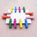 50Pcs Mini Color Wood Clip Photo Clip Clothespin Craft Decoration Clip