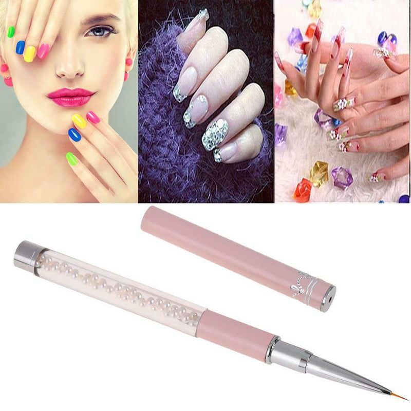 Nail Art Liner Drawing Brush Pen Rhinestone Handle Manicure Nail Art Tool A
