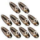 Durable 10 Pieces Metal Electric Guitar Boat Input Output Sockets DIY Golden