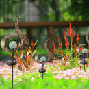 Waterproof Solar Lamp Ground Led Landscape Garden Wrought Wand Shaped Iron D6O5