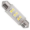 5PC Superled 39mm SMD 6 LED Car Festoon Dome Light Bulbs White 12V 3W Tide