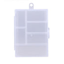 Fixable 6 Compartment Plastic Storage Box Jewelry Earring Case Holder