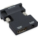 1080P HDMI Female to VGA Male Converter Adapter+Audio Cable Dongle 3.5mm Stereo
