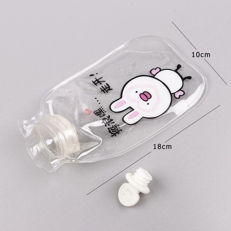 Cartoon Hot Water Bottle Hand Warmer Water Injection Storage Bag (Animal)