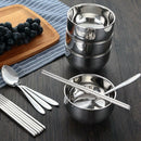 Tri-Polar Stainless Steel Dinnerware Bowls Fork Spoons Chopsticks Tableware