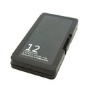 12 SD TF Memory Card Casing Box Holder Pouch Waterproof Dustproof Case, Black