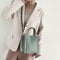 Stripe Messenger PU Leather Crossbody Handbags Women Shoulder Bags (Green) A