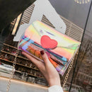 Women'S Chain Shoulder Strap Purse Bag Crossbody Handbag Transparent Clear