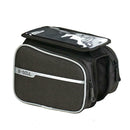 Bicycle Front Top Tube Frame Touch Screen Saddle Bag Phone Holder (Black)
