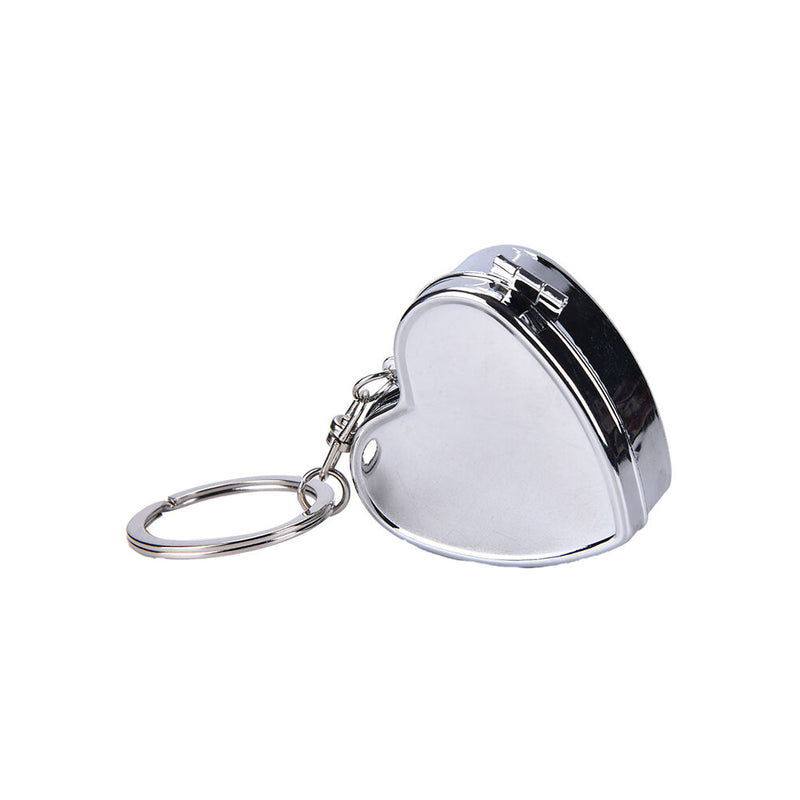 Metal Heart Travel Pill Box Medicine Container Case Storage Holder Keychain A Gw