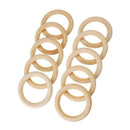 Handmade Natural Maple Wooden Teething Rings Wood Baby Teether Rings 55mm