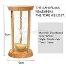 3 Mins Wooden Wood Frame Sandglass Sand Glass Hourglass Timer Clock Decor Useful