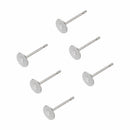 100pcs 304 Stainless Steel Flat Round Blank Peg Ear Stud Hook Components 12x5mm