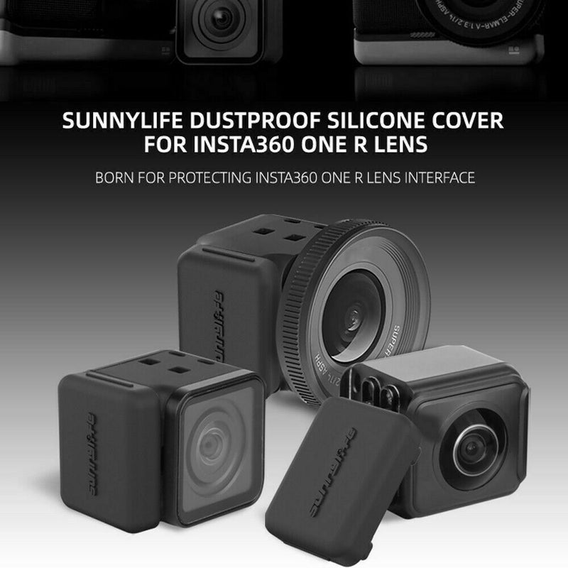 2PCS Dustproof Soft Silicone Lens Protective Cover For Insta 360 One R 4K Camera