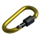 5X Outdoor D-Ring Aluminum Screw Locking Carabiner Hook Clip Climbing Keychain