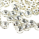 100pcs Rhinestone Loose Faceted Beads Wedding Embellishment Scrapbooking 7mm