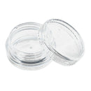 10 x Plastic Round Clear Empty Nail Art Storage Box Jar Case Container V5J7