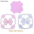 2pcs Flower Frame DIY Cutting Dies Stencils Scrapbook Embossing Album Cards SN9F