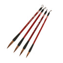 4 Pieces Wolf Hair Calligraphy Brush Pen Chinese Traditional Writing Painting