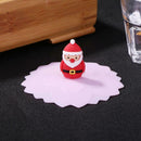 Silicone Cup Cover Transparent Heat-resistant Dustproof (Santa Claus) A