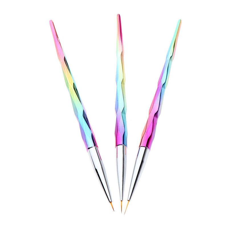 3Pcs 3 Sizes Round Pointed Tips Paintbrushes for Detail Painting Fine Tip Paint