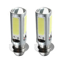 2x H6 P15D-25-1 COB 20W LED Bulb 6000K Super White Fog Lamp Headlights for
