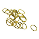 20Pcs Solid Brass Round Edged Keyring Keychain Split Ring Keys Chain Holder
