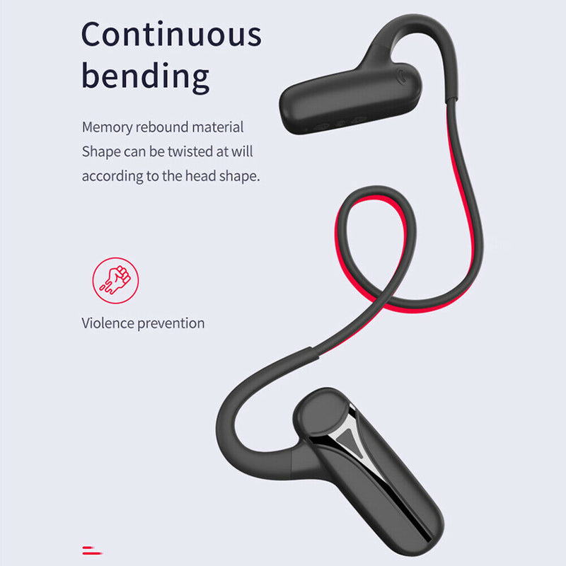 F1 Bone Conduction Wireless Bluetooth 5.0 Earphones Waterproof Handsfree Headset