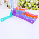 Wet Haircut Hair Comb Hairdressing Plastic Detangler Handle Wide-Tooth Comb ME
