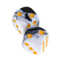 Pack of 60 Double Colored D6 Dices Acrylic with Iron Box for Party Casino Board