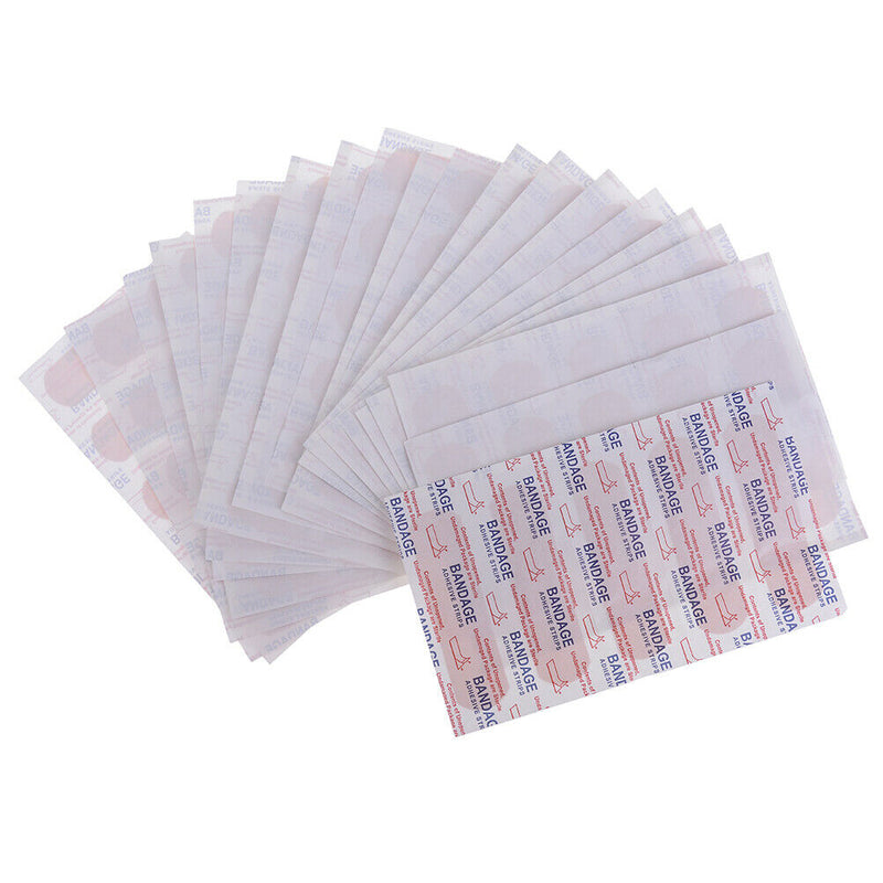 100pcs Strips Band aid PE Waterproof Bandages Adhesive Bandages First Aid KI Nw