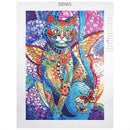 Diy 5D Special Shaped Diamond Painting Colorful Cat Diamond Embroidery Rhin D6U9