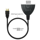 3 Port HDMI HUB Switch 1080P HD 3 in 1 out Video Audio Splitter Duplicator