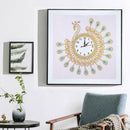 DIY Special Shaped Diamond Painting Peafowl Wall Clock Embroidery Craft