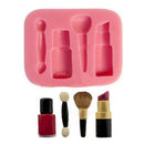 2 pcs Makeup Fondant Mould Lipstick Cake Decor Icing Sugarcraft Silicone
