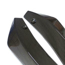 2x445mm Car Rear Bumper Lip Splitter Carbon Fiber Protectors Anti-crash Diffuser