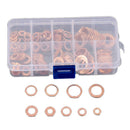200x 9 Sizes Assorted Solid Crush Copper Washer Sump Plug Banjo Bolt Tap Box
