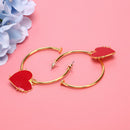 Fashion Women Love Heart Circle Pendant Stud Earrings Statement Jewelry  OZ