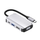 4 In 1 Type C HUB Adapter Accessories HDMI VGA USB3.0 PD Portable Splitter
