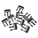 10pcs plastic buckles clips paracord for paracord bracelet black strap