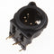 Curved XLR 5Pins Male Chassis Panel Mounted Socket Adapter for DMX MIC