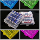 Hard Plastic Case Cover Holder for 4pcs AA AAA Battery Storage Box Organizer