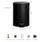 5L Round Metal Step Trash Can Bathroom Silent Wastebasket Garbage Bin Black