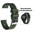 Silicone Wristband Replacement Strap for Garmin Accessories (Army Green)