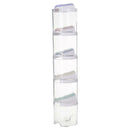 5pcs Portable Transparent Superimposed Spice Seasoning Jars Kitchen Supply