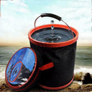 Collapsible Bucket Water Bag 12L Oxford Cloth Foldable Outdoor Camping Tra OTG