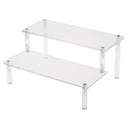 Clear 2-Layer Acrylic Action Figures Car Toys Display Stand Holder Shelf
