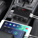 Cigarette Lighter Adapter 100W Power Adaptor with 4x USB Port & Replace Fuse